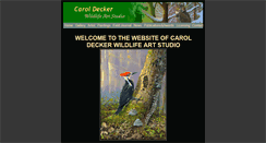 Desktop Screenshot of caroldeckerwildlifeartstudio.net