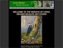 Tablet Screenshot of caroldeckerwildlifeartstudio.net
